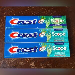 Crest Plus‎ Whitening with Scope Fluoride Toothpaste 5.4 oz/ 3 PACK